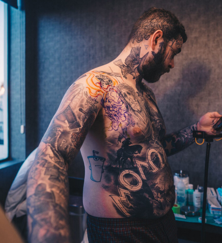 post malone ganga tattoo rene zz tatuaje anestesia